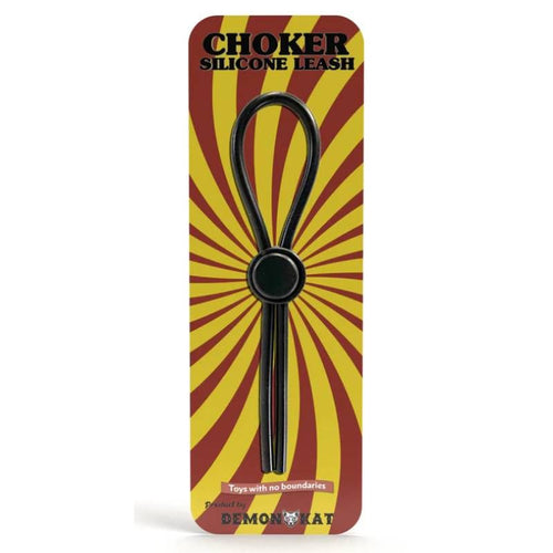 Demon Kat Silicone Choker Leash Black