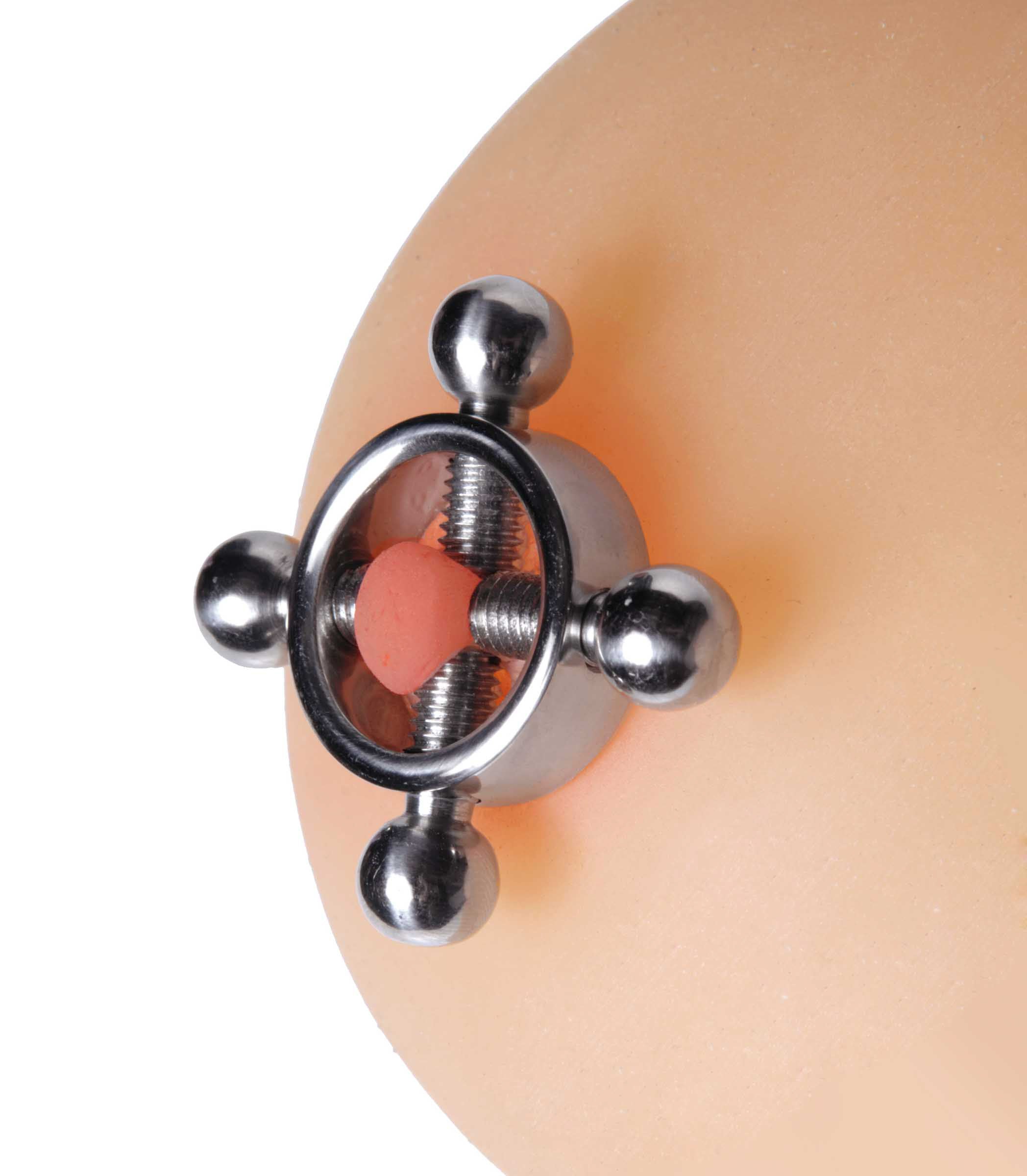 Master Series Rings Fire Stainless Steel Nipple Press Set