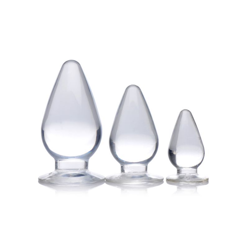 Triple Cones 3 Pc Anal Plug Set Black - Black