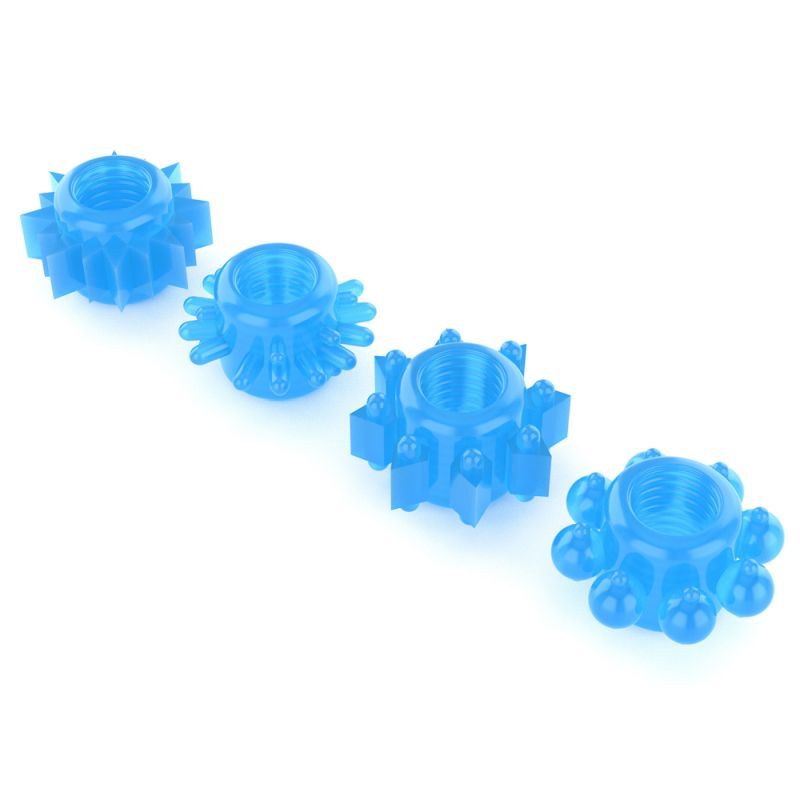 Lovetoy Lumino Play Penis Rings 4 Pc