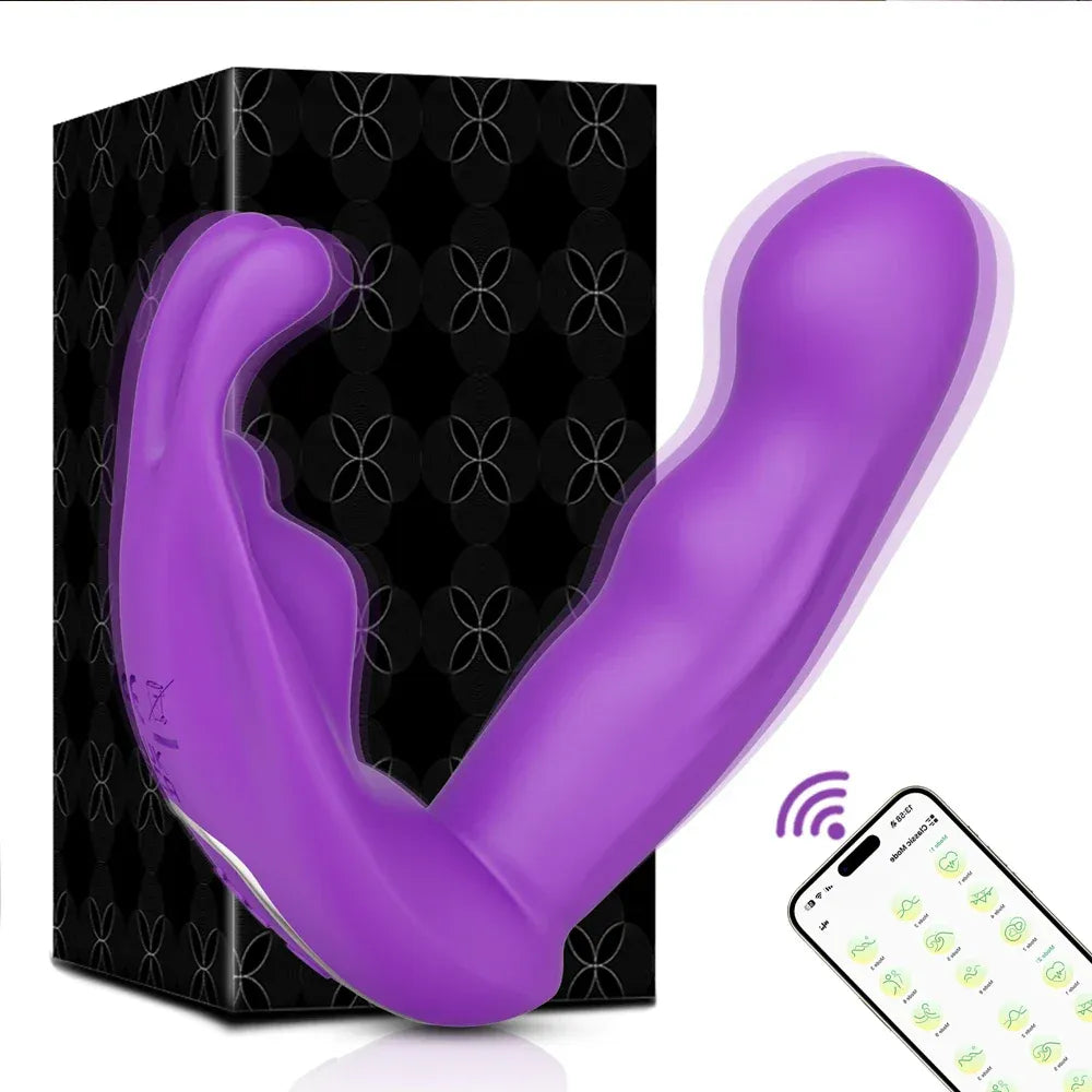 App Controlled Rabbit Vibrator for Women G Spot Stimulation - Red