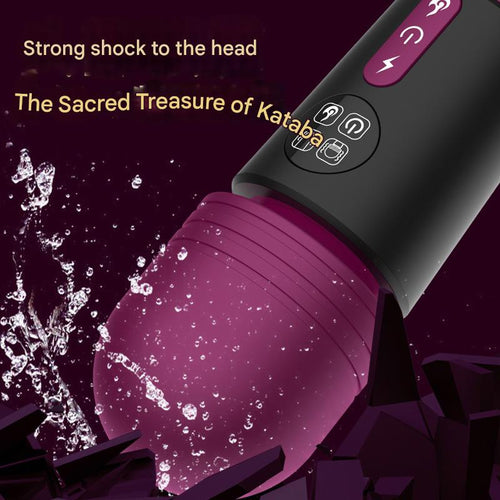 (Green) Powerful Dual Stimulation Wand Vibrator - Heated Tip, Multi-Mode, LCD Display